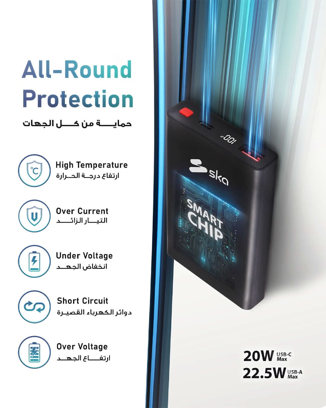 Chargers Power Bank Black Ultra Slim 10000mAh Power Bank