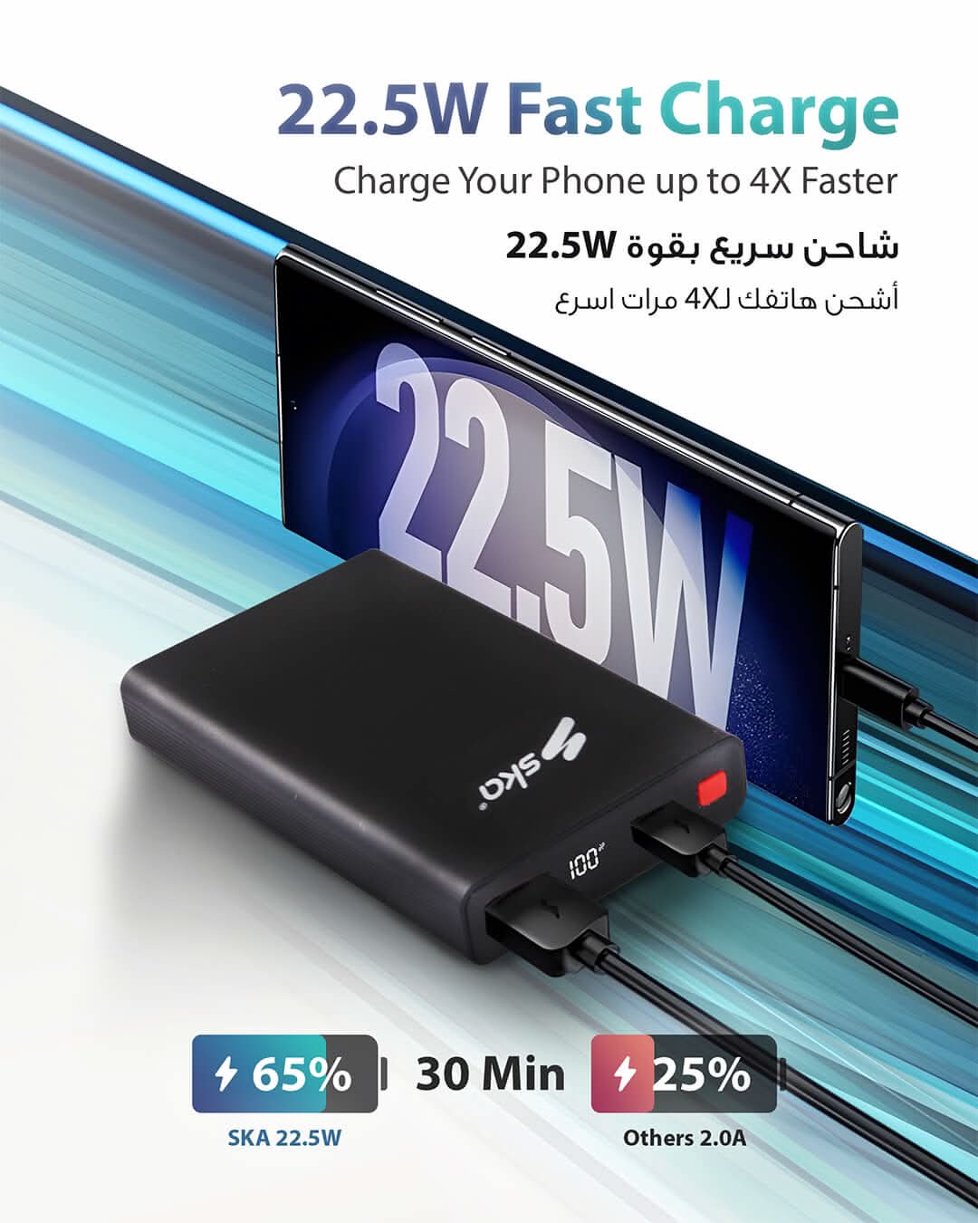 Chargers Power Bank Black Ultra Slim 10000mAh Power Bank