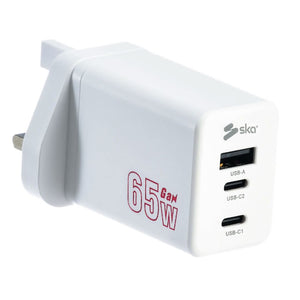 Chargers Wall Charger White SwiftGaN 65W Wall Charger
