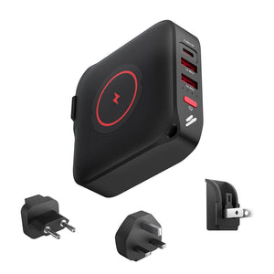 Ska lifestyle Black 3-IN-1 Travel Charger Mag Power Bank