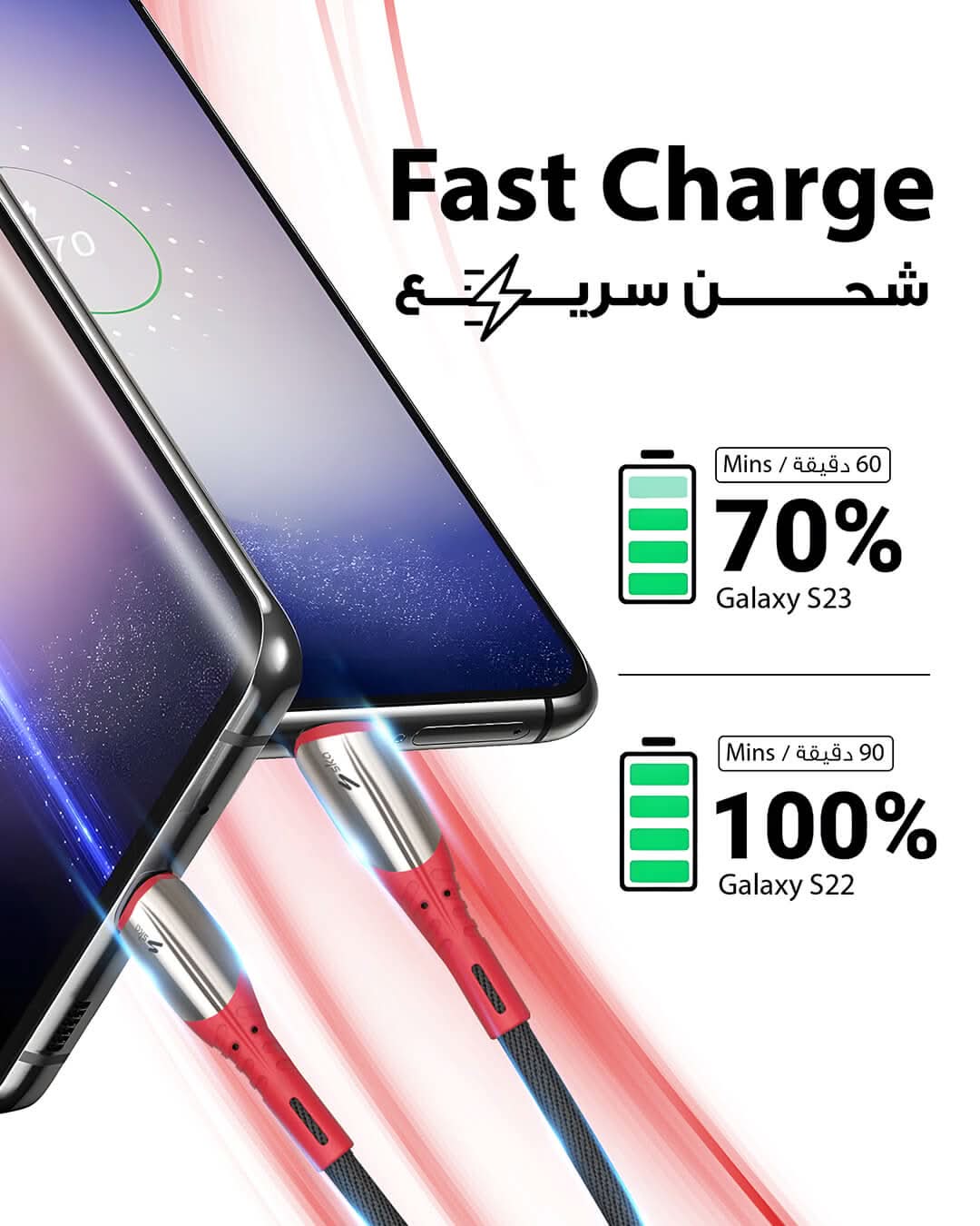 Ska lifestyle Black SKA Swift CC2100 USB-A to USB-C Fast Charging Cable | 1.2M Denim Braided Kevlar | Durable & High-Speed Charging for iPhone 15/15 Pro, iPad Air/Pro, Samsung, Xiaomi, Oppo, Huawei, Laptop – Black