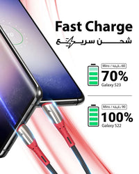 Ska lifestyle Black SKA Swift CC2100 USB-A to USB-C Fast Charging Cable | 1.2M Denim Braided Kevlar | Durable & High-Speed Charging for iPhone 15/15 Pro, iPad Air/Pro, Samsung, Xiaomi, Oppo, Huawei, Laptop – Black