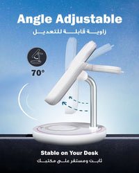 Ska lifestyle White 4-IN-1 Mag-Wireless Charging Station