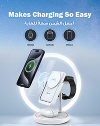 Ska lifestyle White 4-IN-1 Mag-Wireless Charging Station