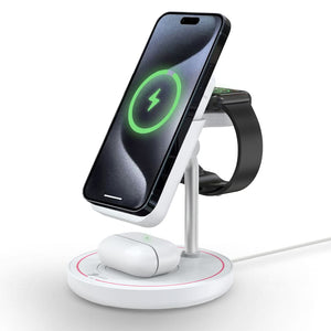 Ska lifestyle White 4-IN-1 Mag-Wireless Charging Station
